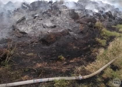 В Мядельском районе у фермера сгорело 10 тонн соломы. Рассматривается версия поджога