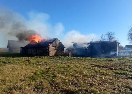В Докшицком районе на пожаре в своем доме погиб мужчина