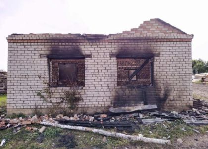Горело здание в Воложинском районе 