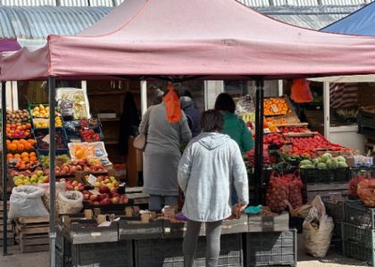 Посмотрели цены на петуньи, домашние яйца и молодой картофель на рынке в Вилейке 