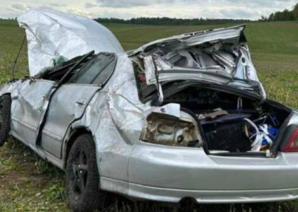 В Вилейском районе опрокинулось авто - водитель госпитализирован 