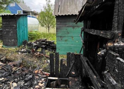 Сарай сгорел в дачном поселке Молодечненского района 