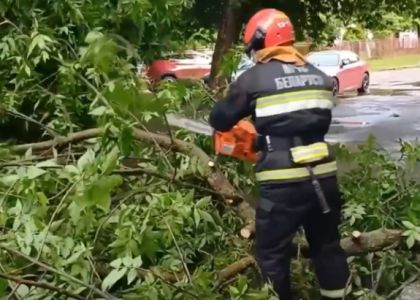 Спасатели ликвидировали последствия прохождения вчерашнего грозового фронта 