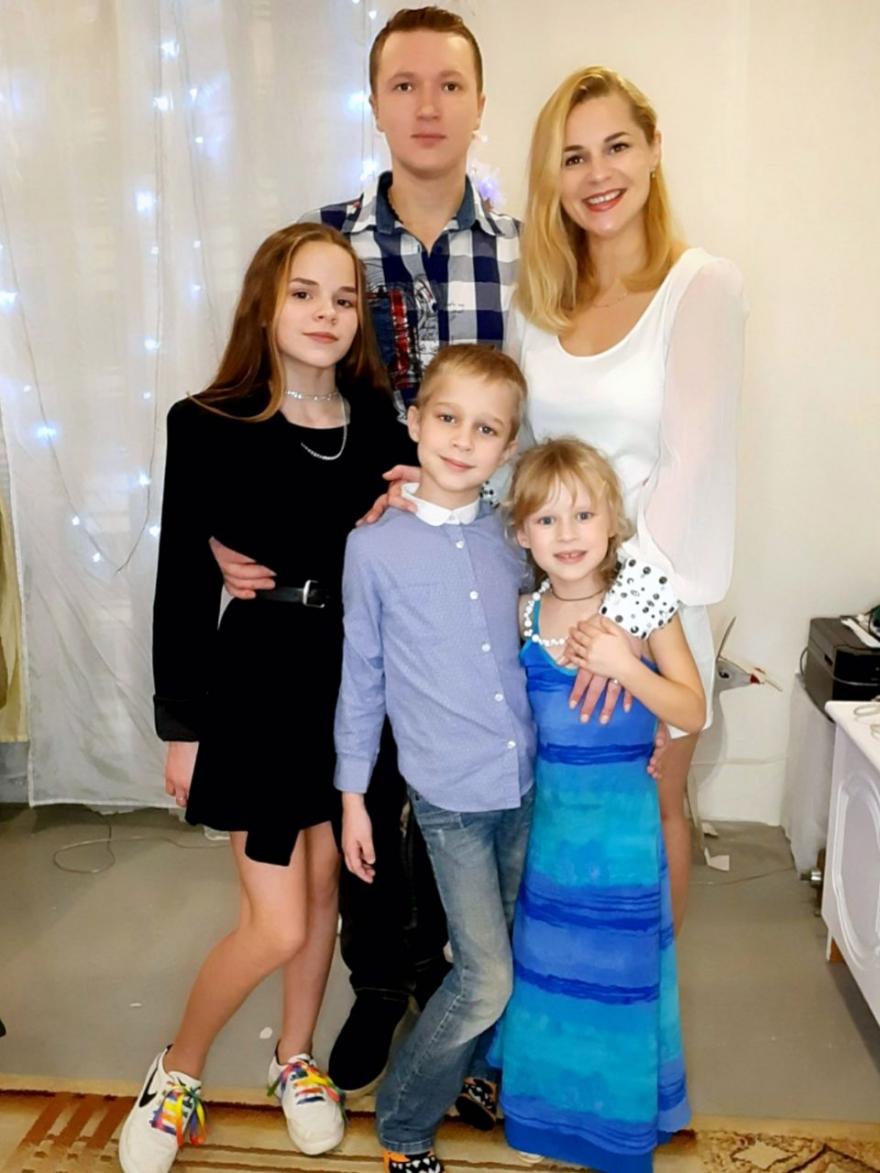 Елена Беганская из Молодечно с семьей