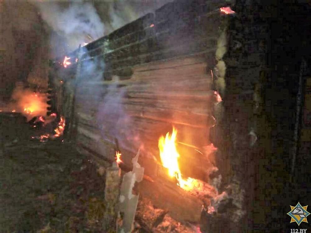 Пожар в Дубровке Браславского района 9 сентября