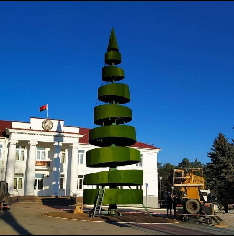 Елка в Браславе. Фото Егора Ха